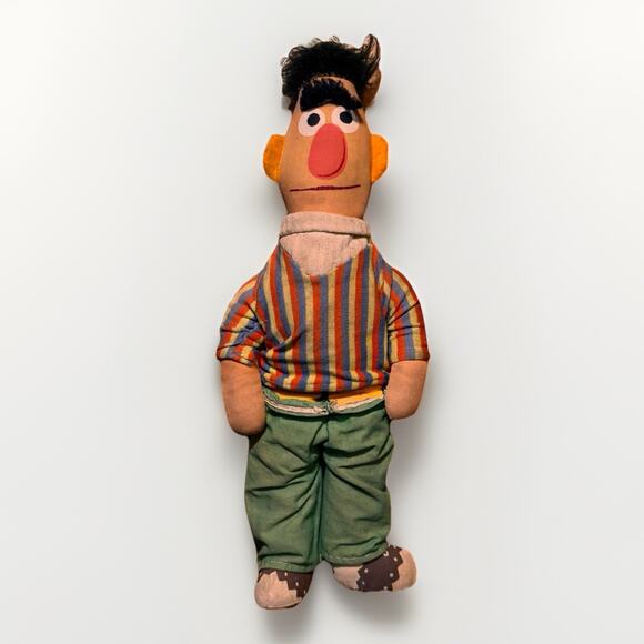 Vintage 1970s Knickerbocker Ernie Sesame Street Plush Doll - Picture 1 of 4